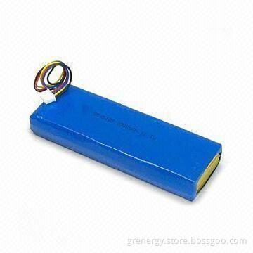 Lithium Polymer Battery Pack with 11.1V and Capacity of 4,500mAh for Portable DVD